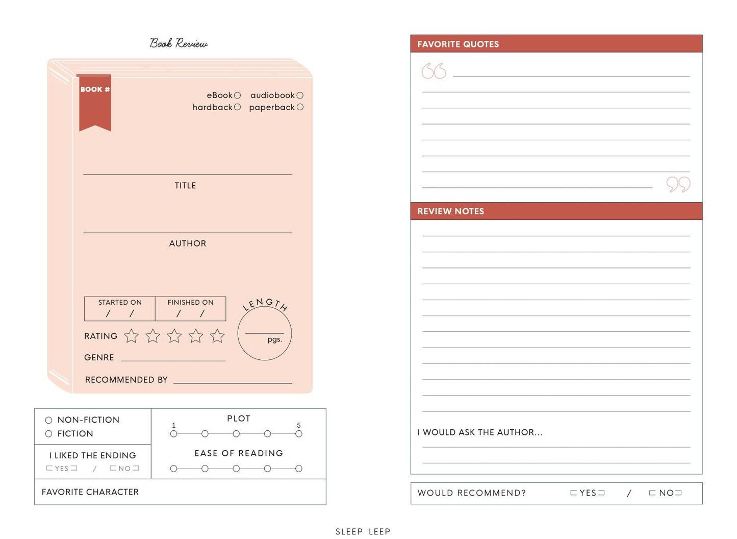 Reading Journal for Teens: For the Love of Books, A Book Journal and Planner for Teenagers to Track, Log, Report and Review