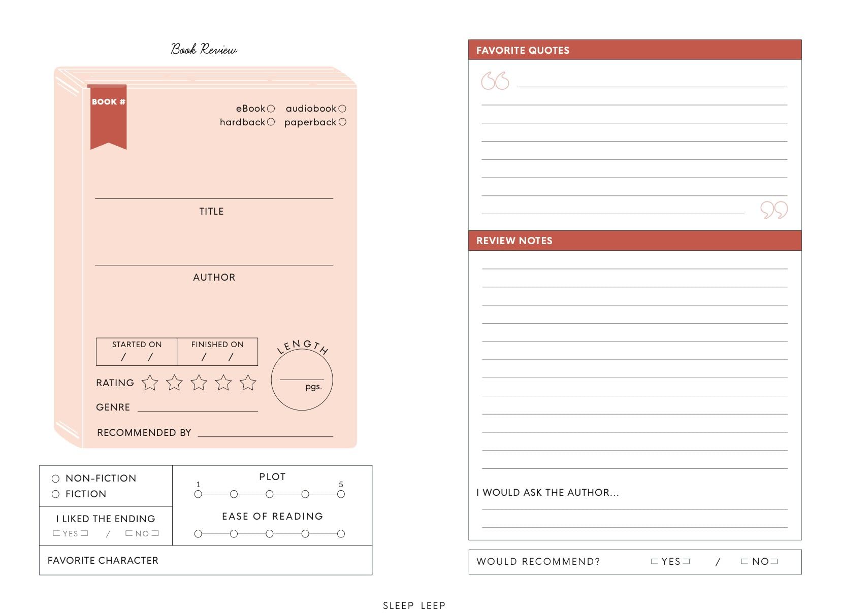 Reading Journal for Teens: For the Love of Books, A Book Journal and Planner for Teenagers to Track, Log, Report and Review
