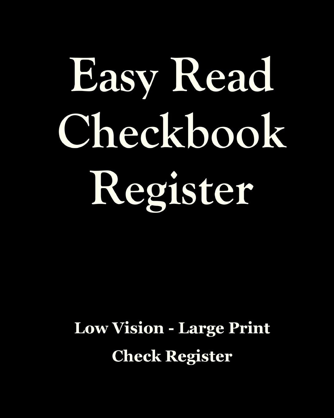 Easy Read Checkbook Register