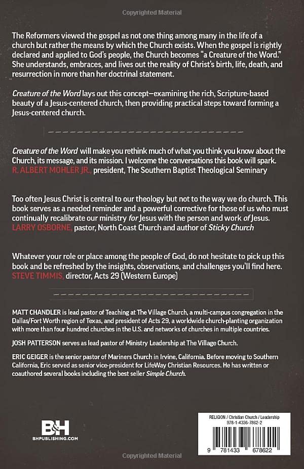 Creature of the Word: The Jesus-Centered Church