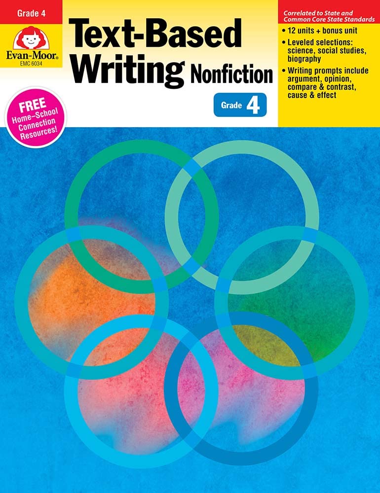 Evan-Moor Text-Based Writing: Common Core Mastery Book, Grade 4