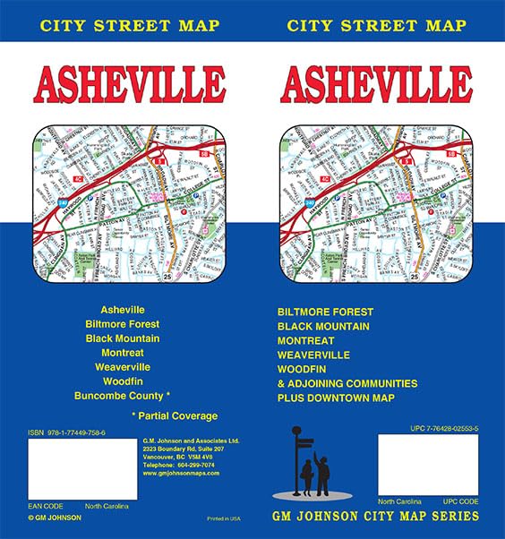 Asheville, North Carolina Street Map