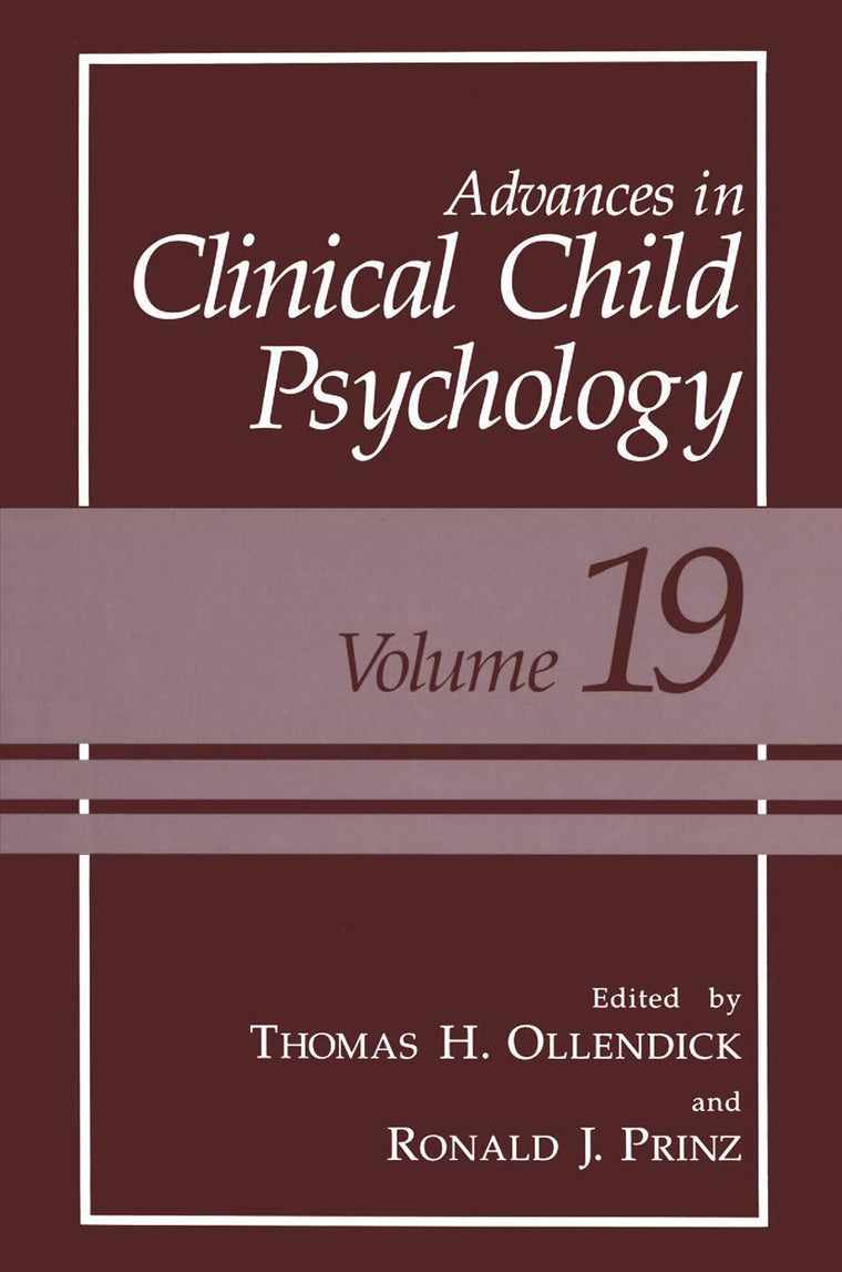 Advances in Clinical Child Psychology (Advances in Clinical Child Psychology, 19)