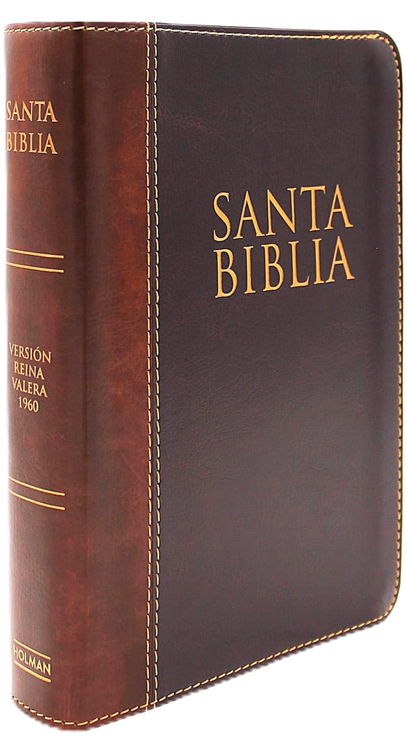 Santa Biblia Reina Valera 1960 Edicion de Lujo Letra Grande tamano manual con fotos e ilustraciones indice caoba / cafe claro (Spanish Edition)