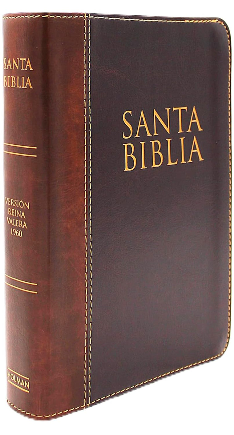 Santa Biblia Reina Valera 1960 Edicion de Lujo Letra Grande tamano manual con fotos e ilustraciones indice caoba / cafe claro (Spanish Edition)