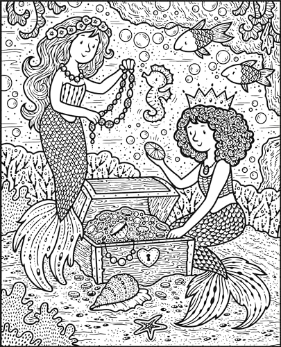 Mermaids Magic Painting Book
