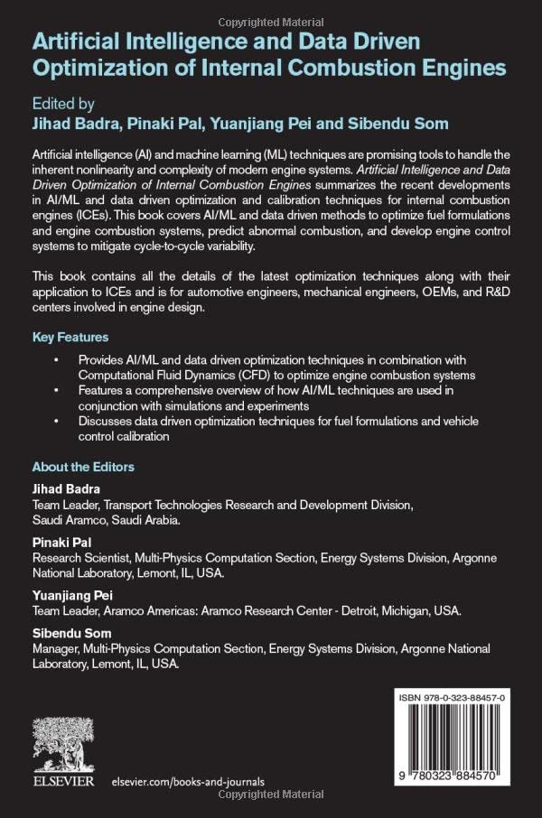 Artificial Intelligence and Data Driven Optimization of Internal Combustion Engines