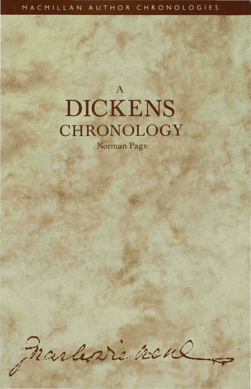 A Dickens Chronology (Author Chronologies Series)