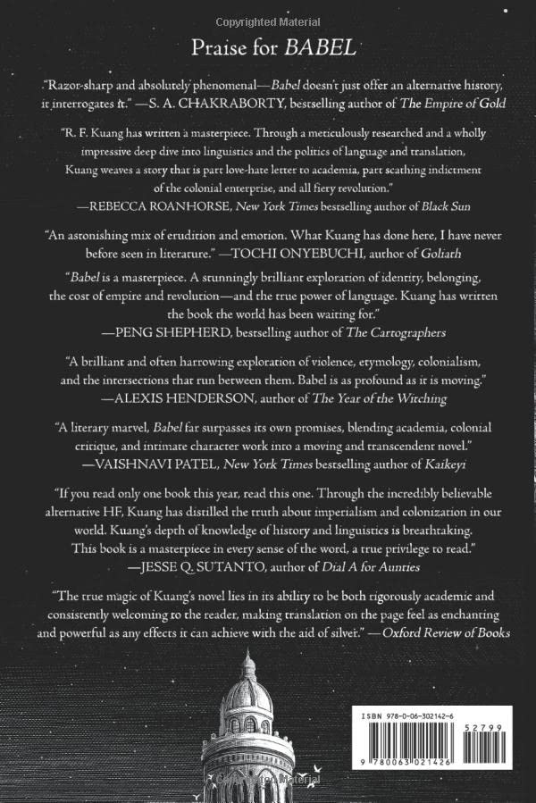 Babel: Or the Necessity of Violence: An Arcane History of the Oxford Translators Revolution-An Historic Fantasy of Dark Academia, Perfect for Fans of Historical Fiction and Nineteenth Century England
