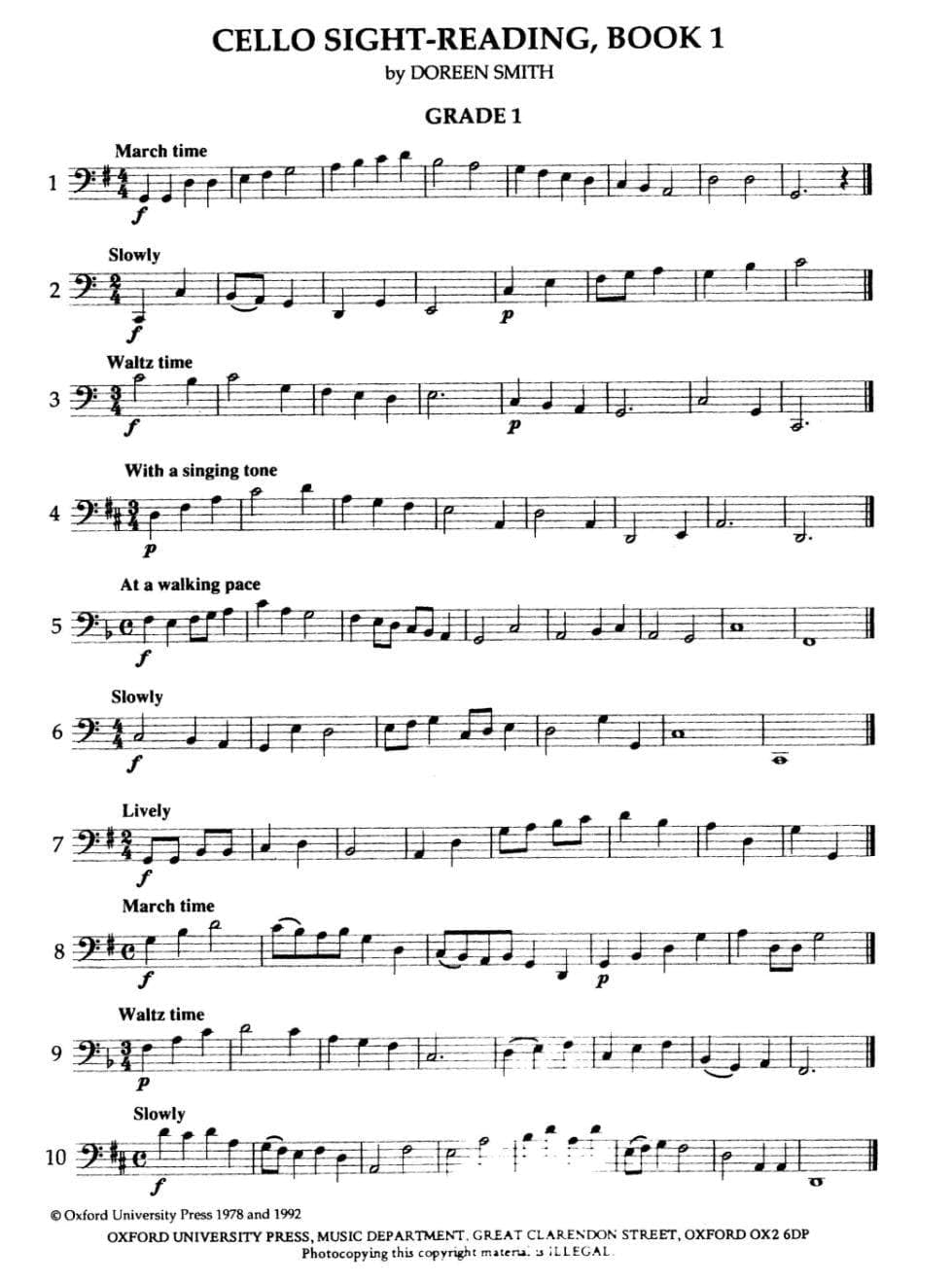 Cello Sight-reading Book 1