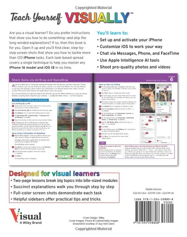 Teach Yourself VISUALLY iPhone 16 (Teach Yourself VISUALLY (Tech))
