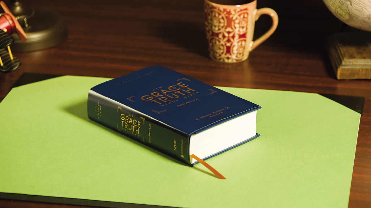 NIV, The Grace and Truth Study Bible (Trustworthy and Practical Insights), Personal Size, Hardcover, Red Letter, Comfort Print
