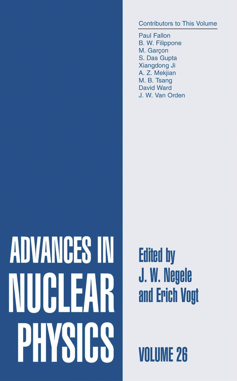 Advances in Nuclear Physics: Volume 26 (Advances in Nuclear Physics, 26)