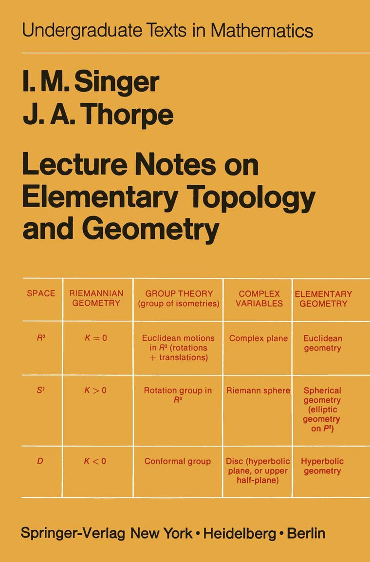 Lecture Notes on Elementary Topology and Geometry (Undergraduate Texts in Mathematics)