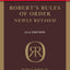 Robert's Rules of Order Newly Revised