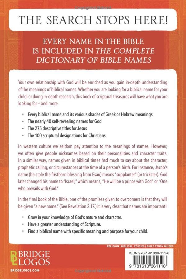Complete Dictionary of Bible Names