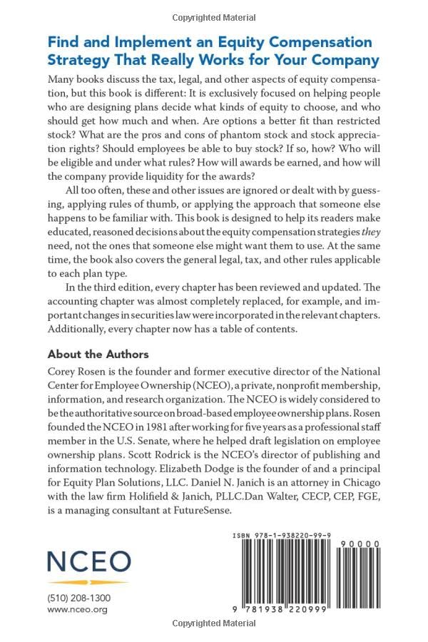 The Decision-Maker's Guide to Equity Compensation, 3rd Ed