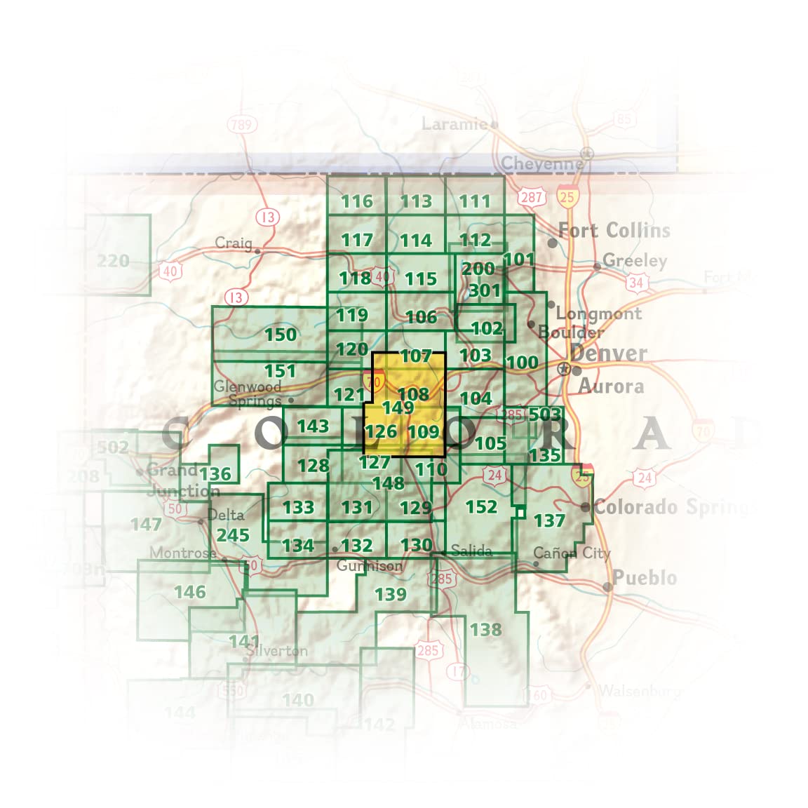 Eagles Nest and Holy Cross Wilderness Areas Map (National Geographic Trails Illustrated Map, 149)