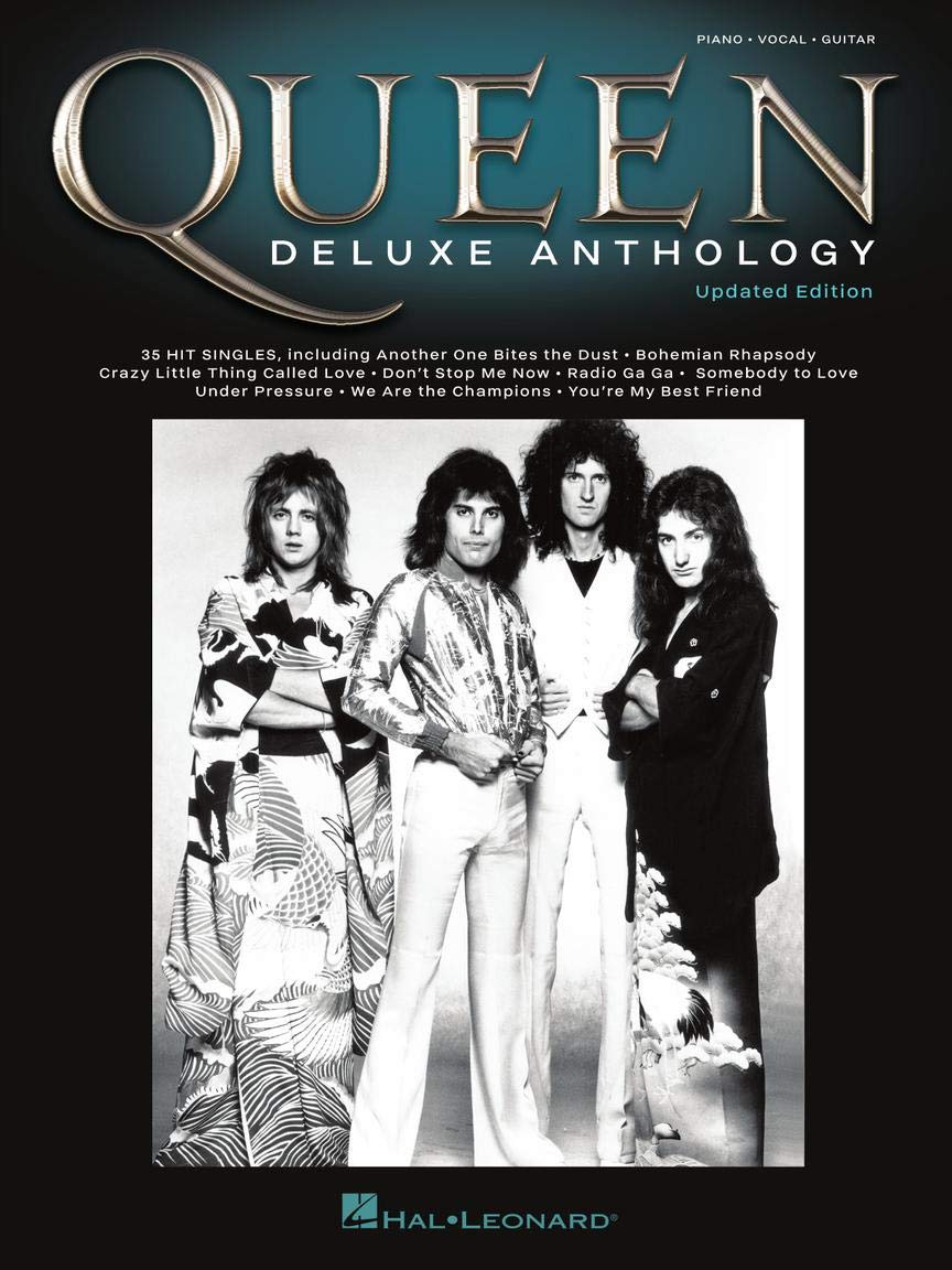 Queen - Deluxe Anthology  Updated Edition  Piano, Vocal and Guitar Sheet Music  35 Classic Rock Songs by Freddie Mercury and Queen