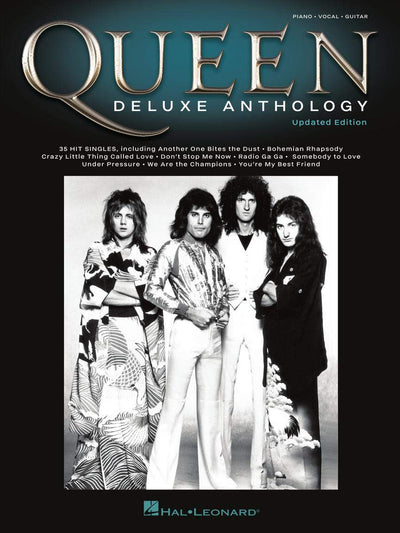 Queen - Deluxe Anthology  Updated Edition  Piano, Vocal and Guitar Sheet Music  35 Classic Rock Songs by Freddie Mercury and Queen