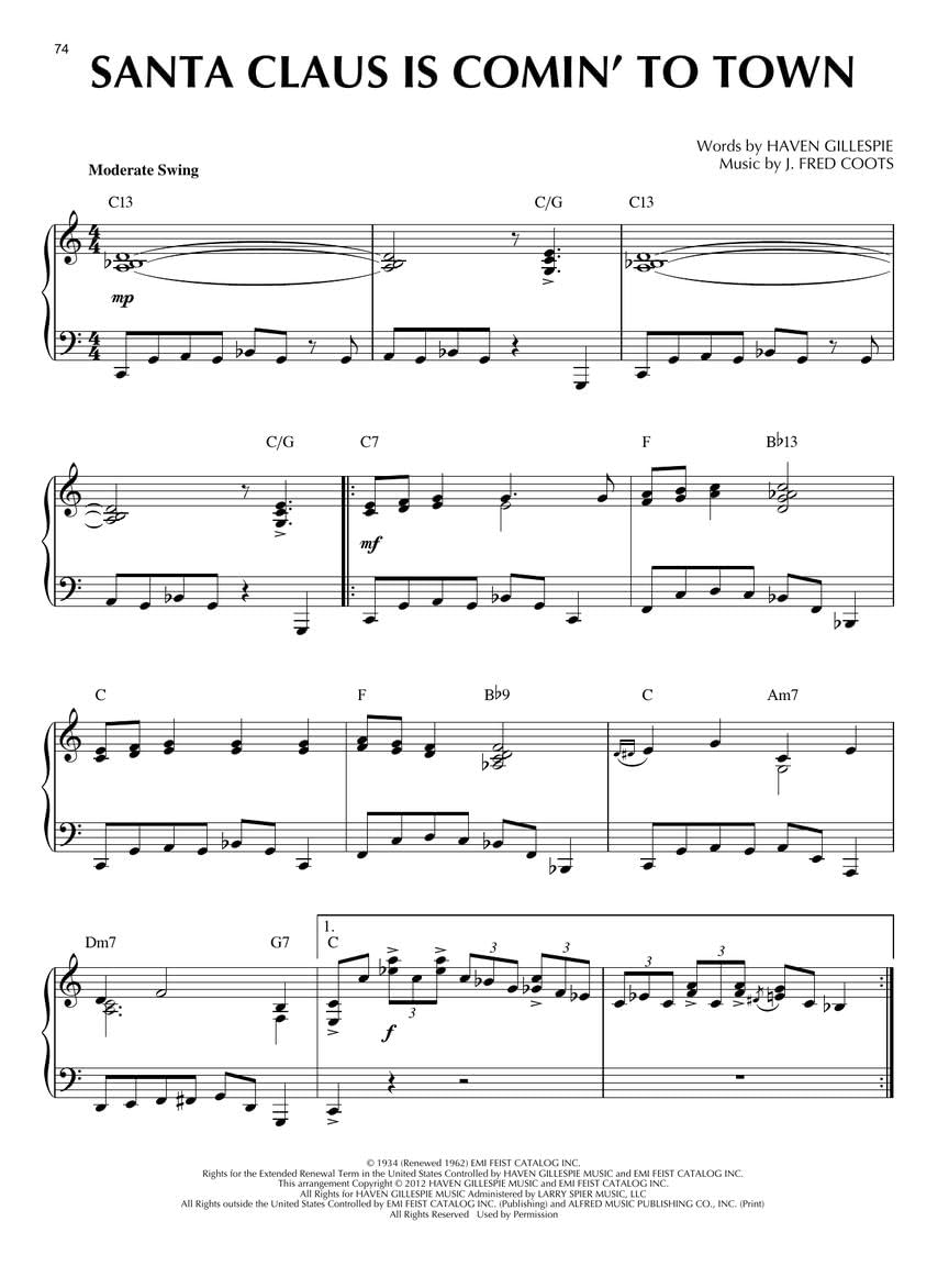 Christmas Songs: Jazz Piano Solos Series Volume 25