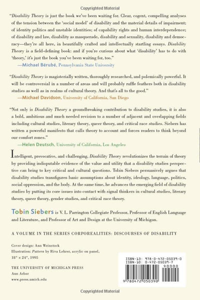 Disability Theory (Corporealities: Discourses Of Disability)