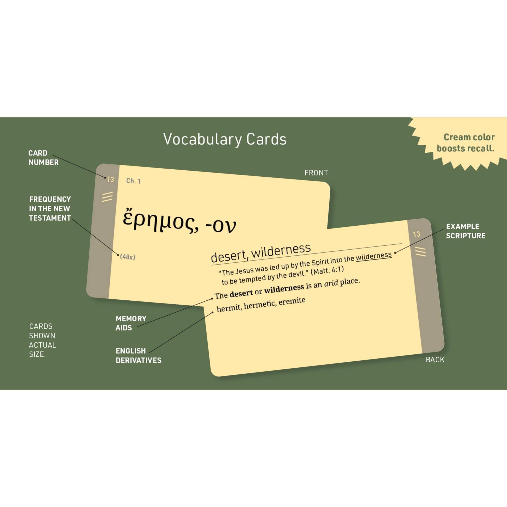 Going Deeper with New Testament Greek Vocabulary Cards