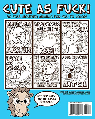 Cute As Fuck!: An Adorable, Swearing Animals Adult Coloring Book