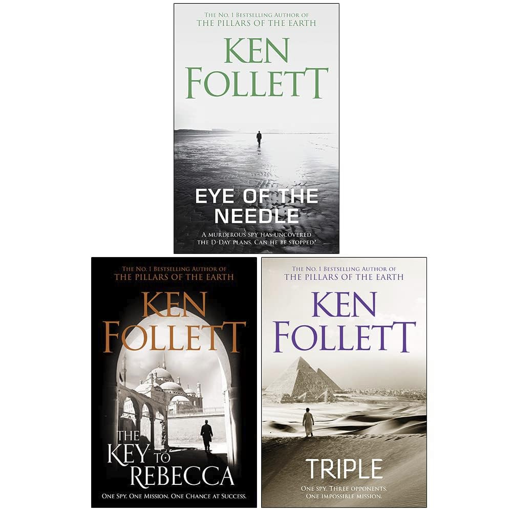 Ken Follett 3 Books Collection Set (Eye of the Needle, The Key to Rebecca, Triple)