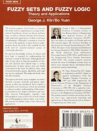 Fuzzy Sets and Fuzzy Logic: Theory and Applications