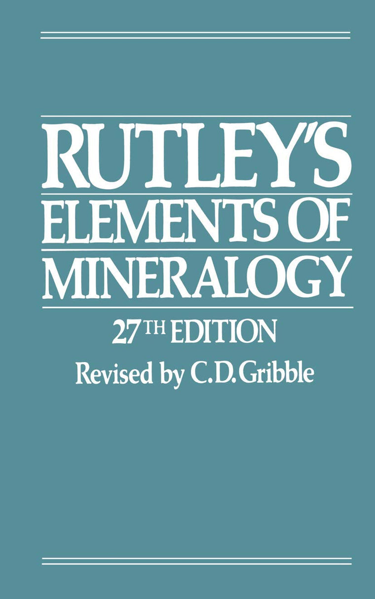 Rutleys Elements of Mineralogy (Semiconductors; 1)