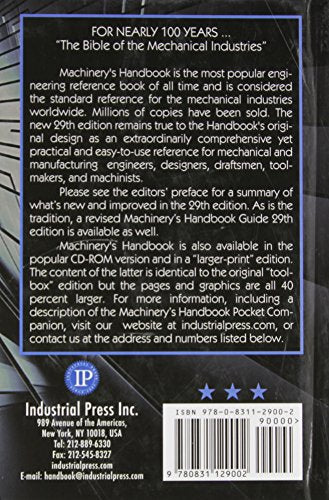 Machinery's Handbook, 29th