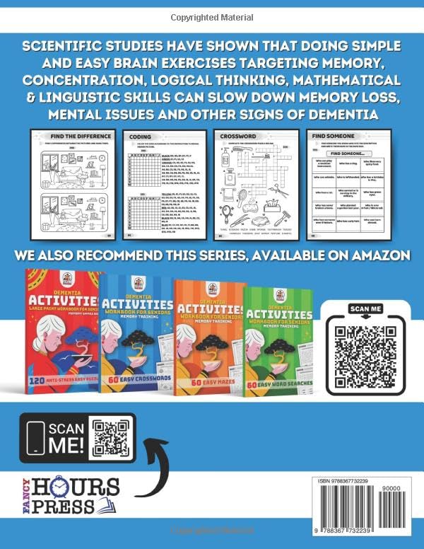 Dementia Activities for Seniors: 601 Relaxing Easy Brain Puzzles & Cognitive Memory Games for Dementia and Alzheimer?s Patients. Stress Relief ... Print Activity Book for Senior with Dementia)