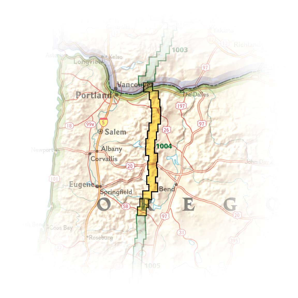 Pacific Crest Trail: Oregon North Map [Cascade Locks to Willamette Pass] (National Geographic Topographic Map Guide, 1004)