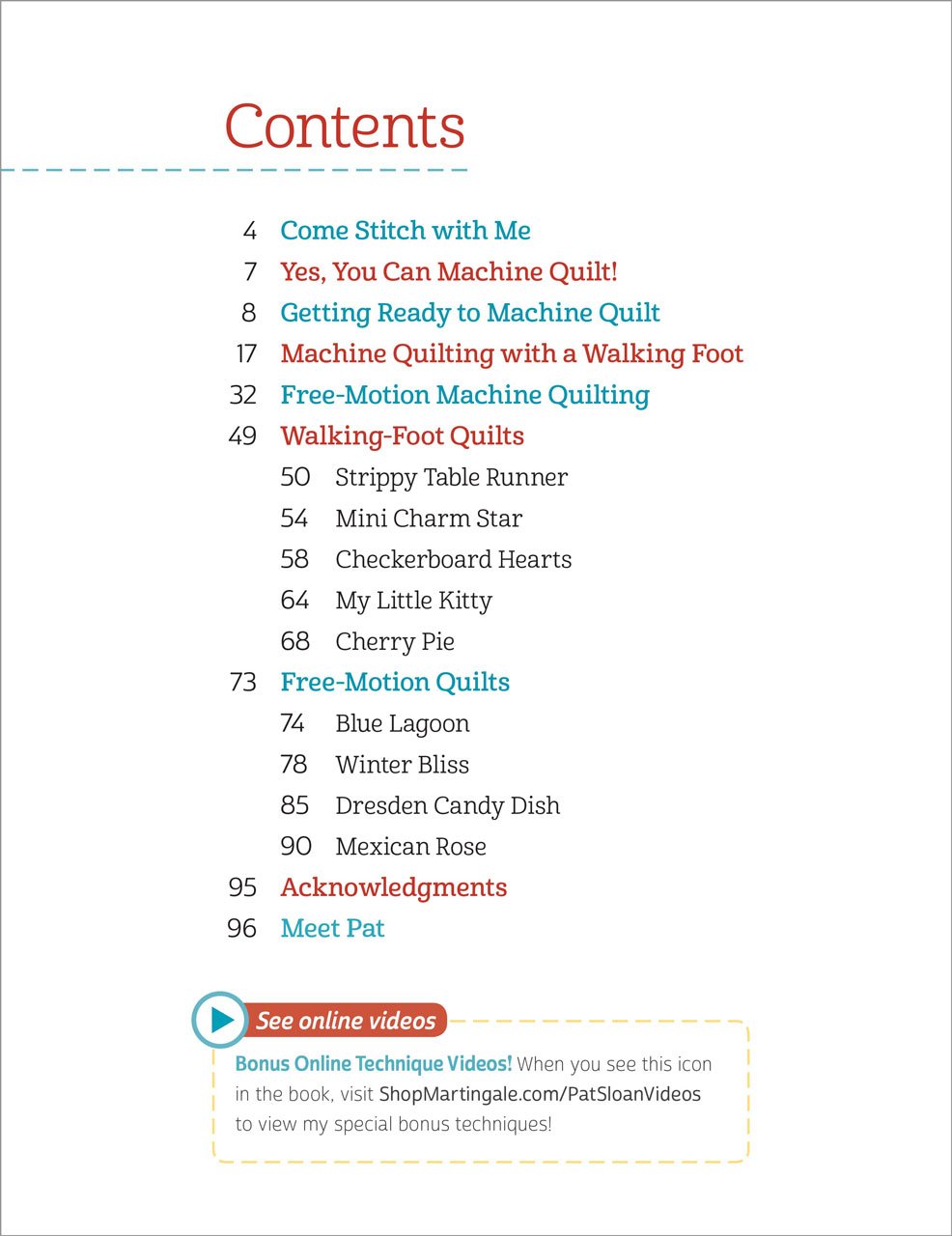 Pat Sloan's Teach Me to Machine Quilt: Learn the Basics of W