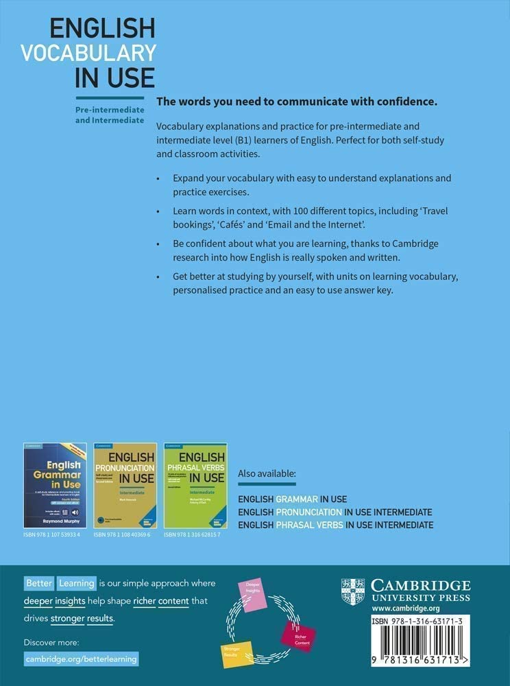 English Vocabulary in Use Pre-intermediate and Intermediate Book with Answers: Vocabulary Reference and Practice