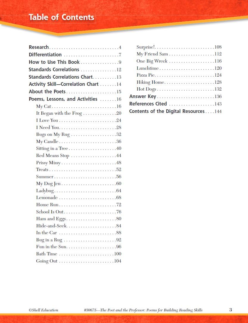 Poems for Building Reading Skills Level 1 (The Poet and the Professor)