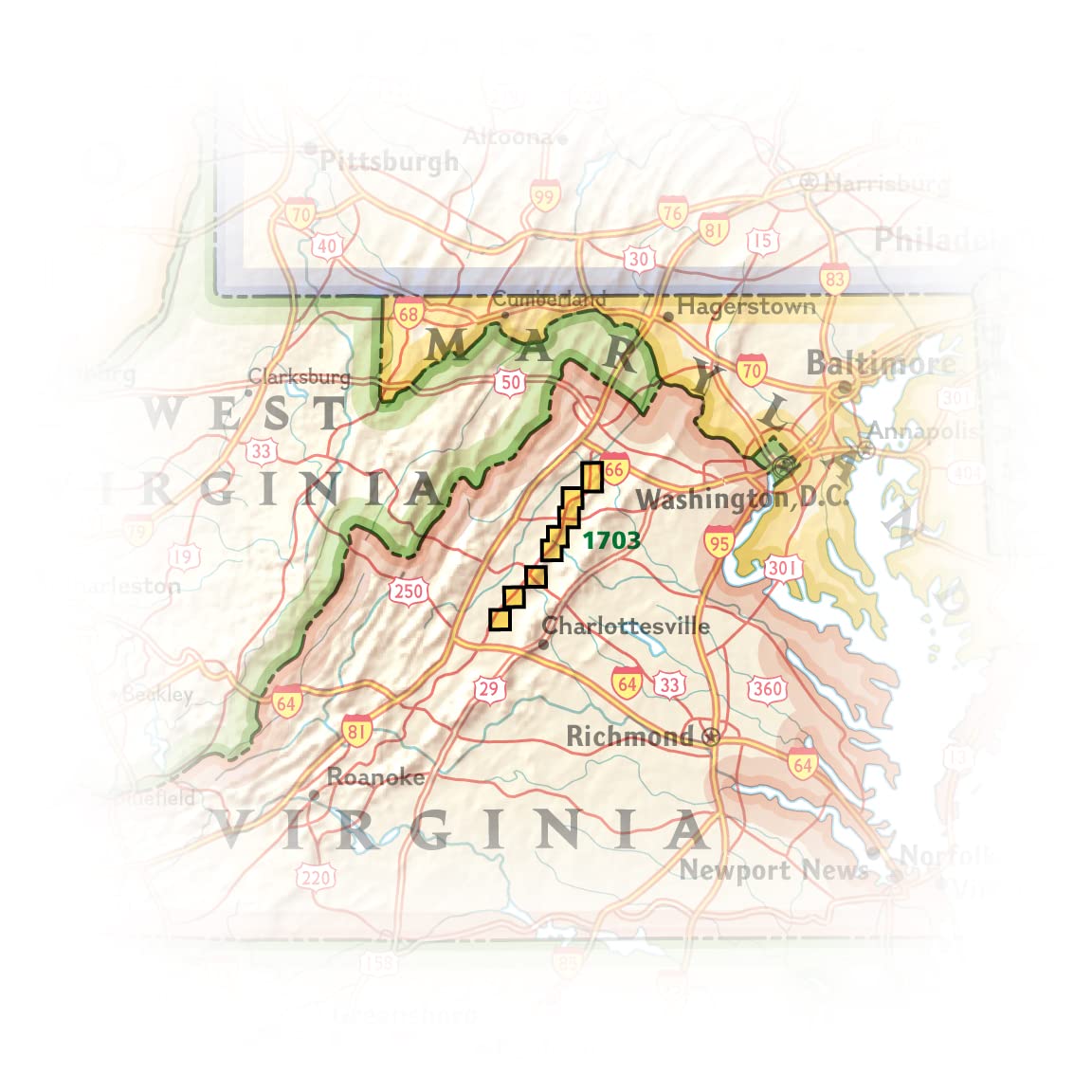 Shenandoah National Park Day Hikes Map (National Geographic Topographic Map Guide, 1703)