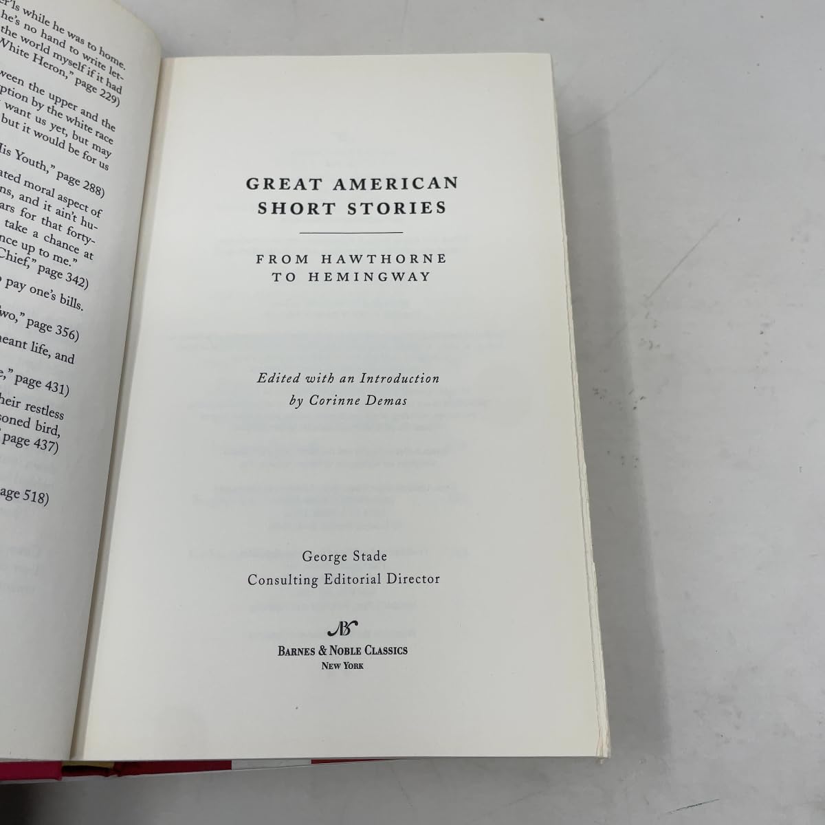 Great American Short Stories: From Hawthorne to Hemingway (Barnes & Noble Classics)