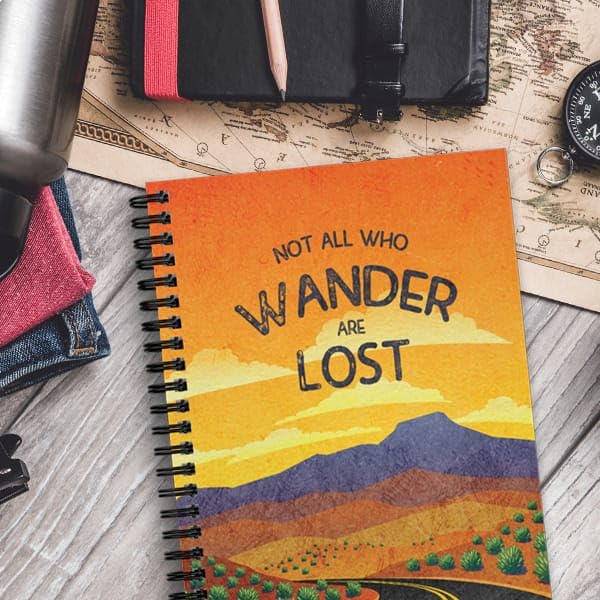 Camping Journal & RV Travel Logbook, Wander Not Lost