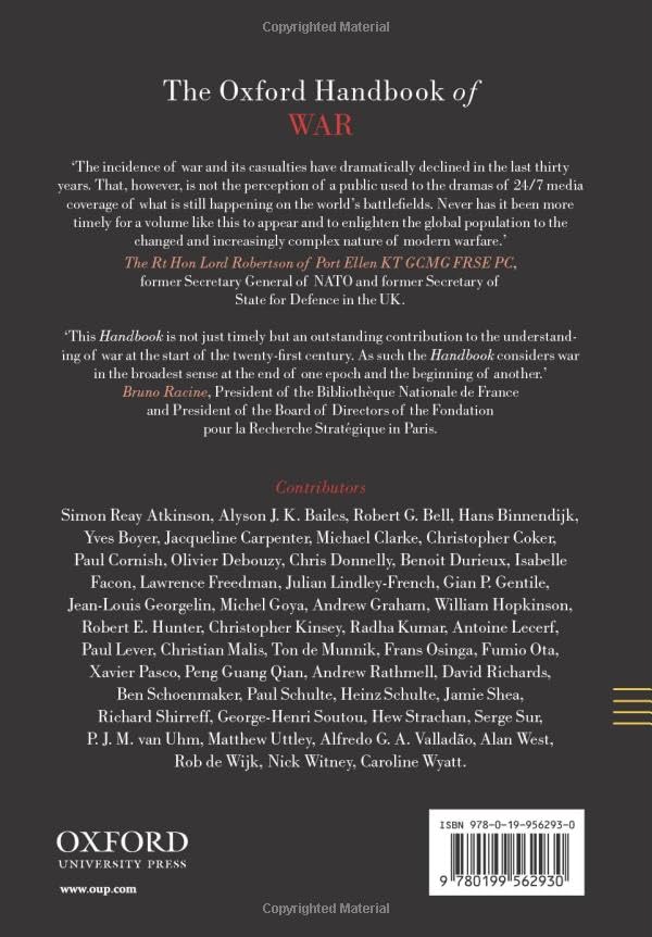 The Oxford Handbook of War (Oxford Handbooks)