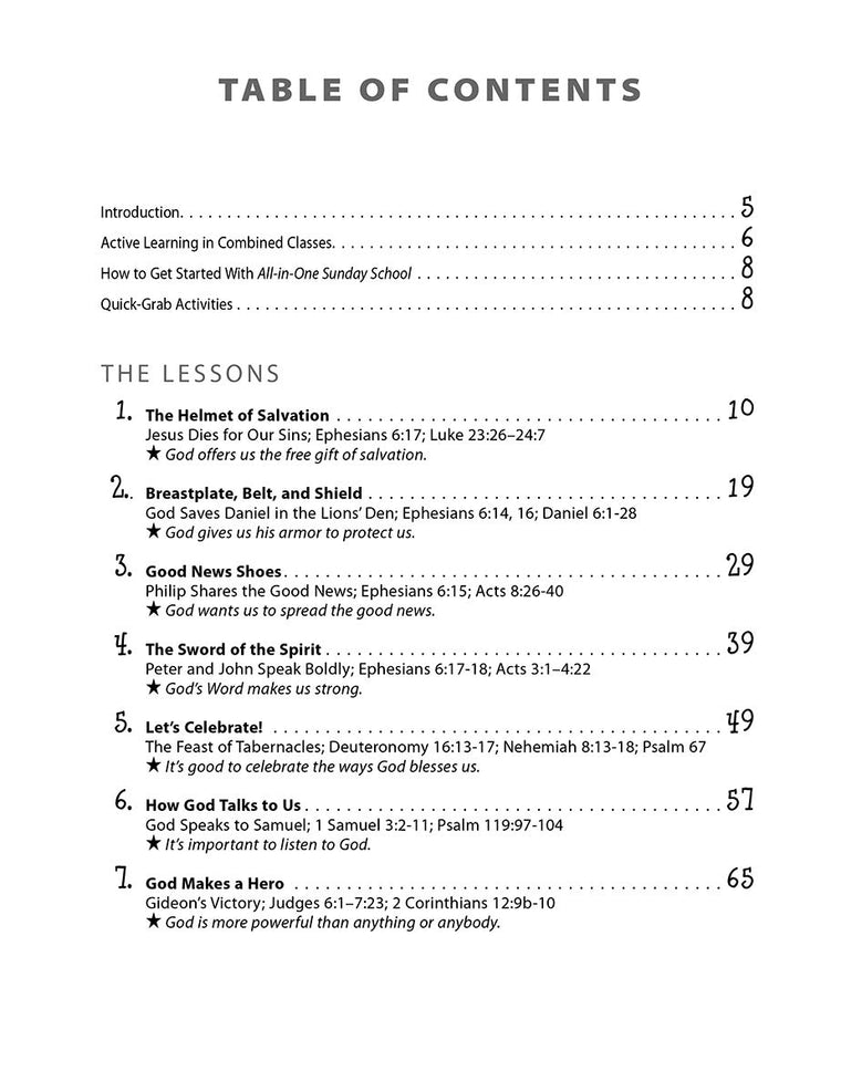All-in-One Sunday School for Ages 4-12 (Volume 4) by Miakarts Books