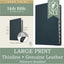NLT Large Print Thinline Reference Holy Bible (Red Letter, Genuine Leather, Navy Blue, Indexed): Includes Free Access to the Filament Bible App ... Notes, Devotionals, Worship Music, and Video
