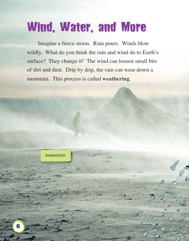 Teacher Created Materials - Science Readers: Content and Literacy: Weathering and Erosion - Grade 2 - Guided Reading Level J