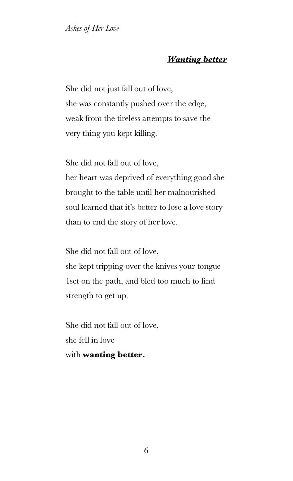Ashes of Her Love