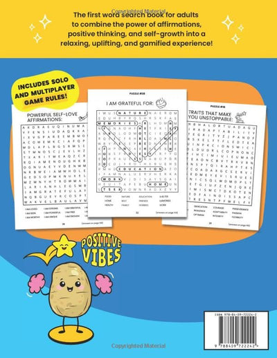 The Uplifting Word Search Puzzle Book for Adults, Teens & Seniors: 100 Large Print Puzzles for Positivity, Self-Love & Personal Growth