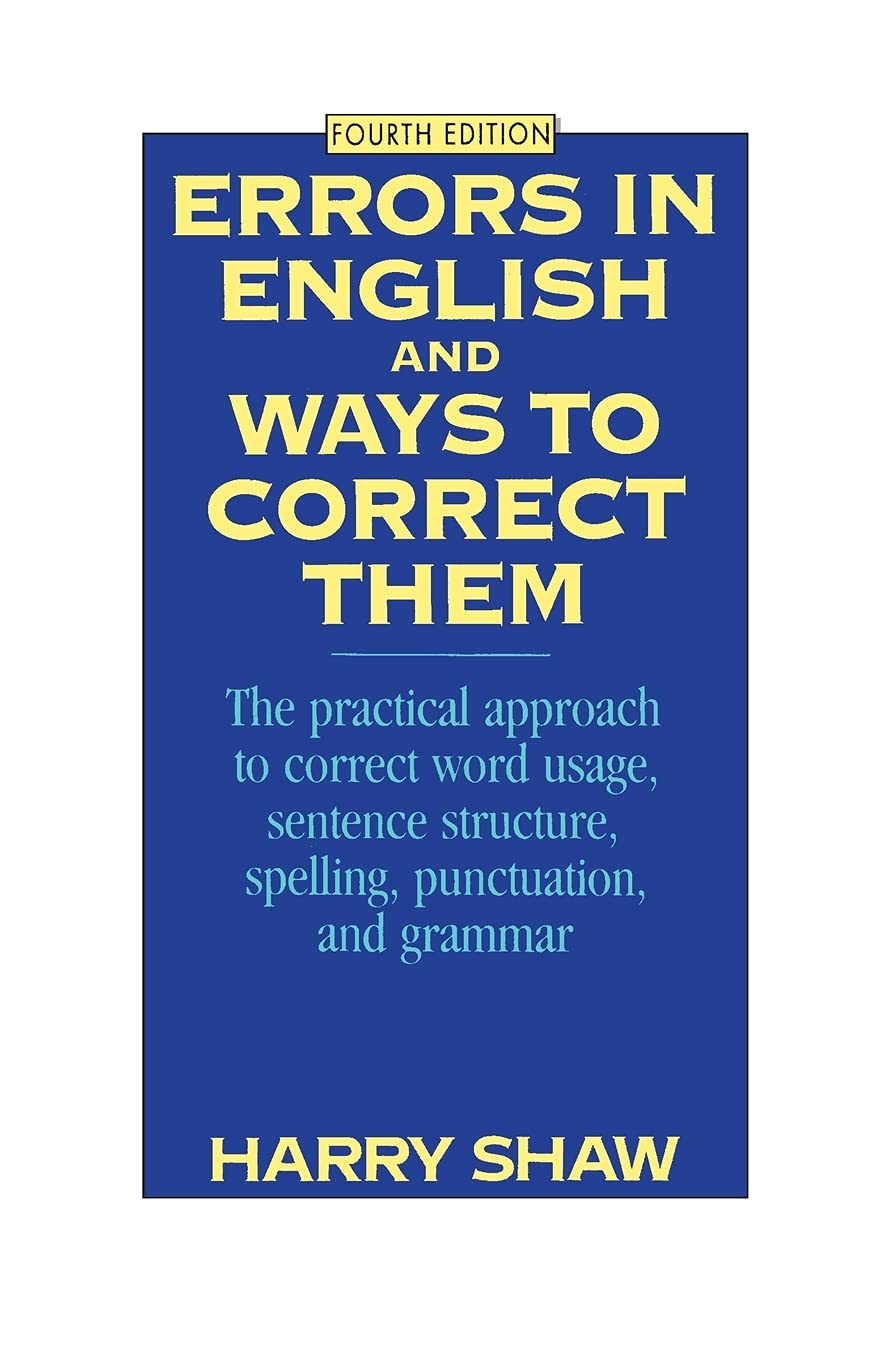 Errors in English and Ways to Correct Them: Fourth Edition
