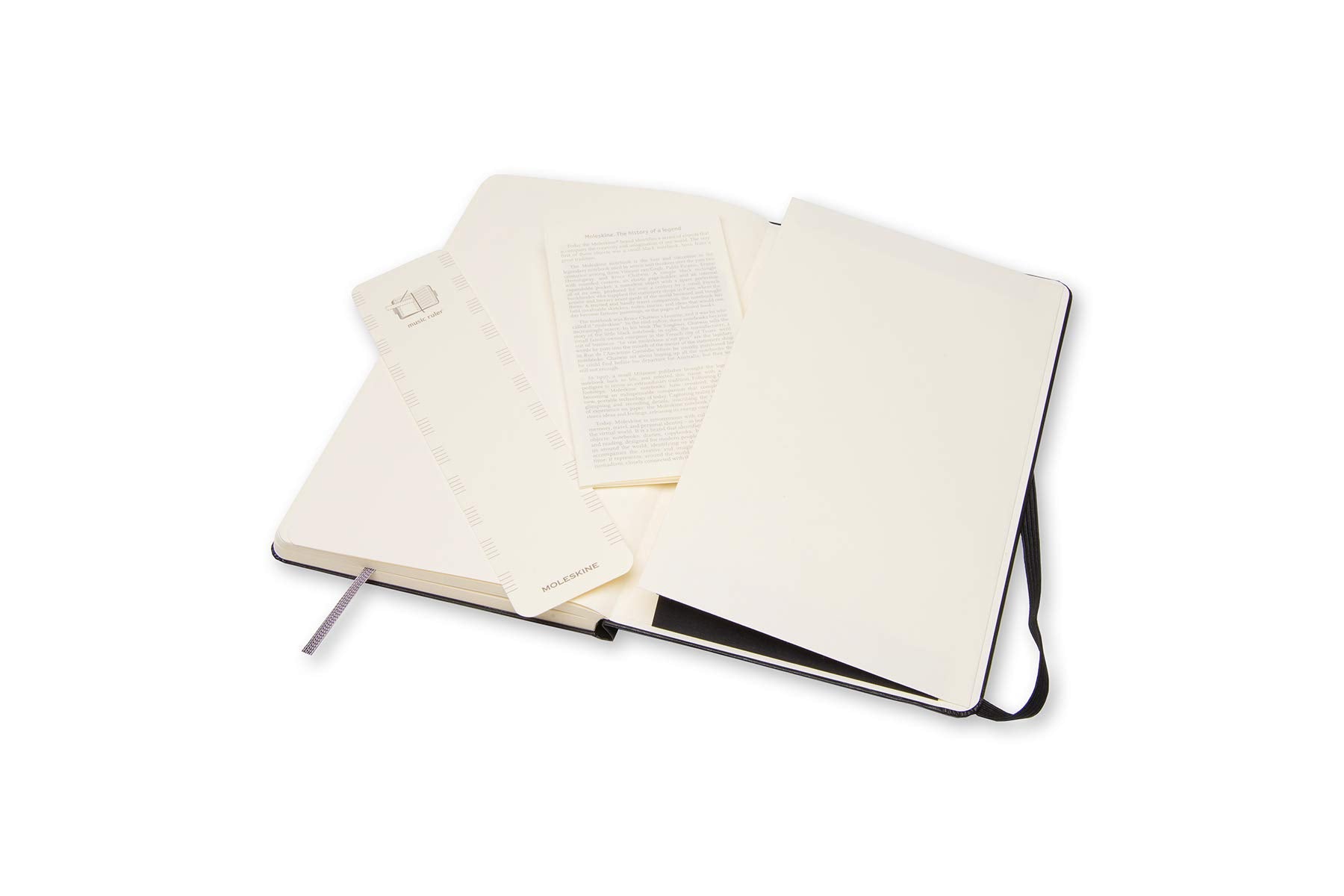 Moleskine Art Music Notebook, Hard Cover, Large (5" x 8.25") Pentagram, Black, 192 Pages