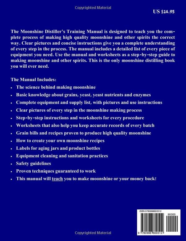 Moonshine Distiller's Training Manual (Distilling Books)