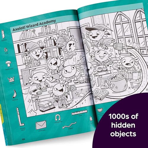 Mega Totally Awesome Hidden Pictures Puzzles: Big Puzzle Book with Over 300 Hidden Objects Scenes and Puzzle Games for Kids with Dinosaurs, Robots and Space for Ages 612